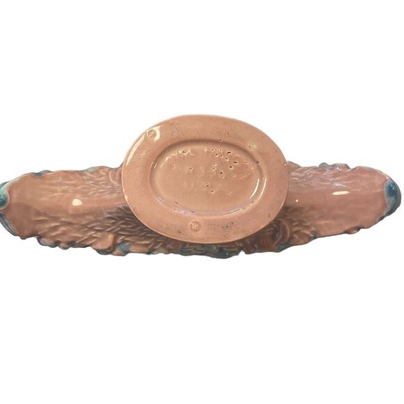 Vintage Royal Haeger Pottery Mauve Agate Flower Fan Vase - Picture 6 of 7